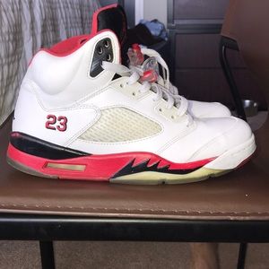Jordan 5 White Red Black